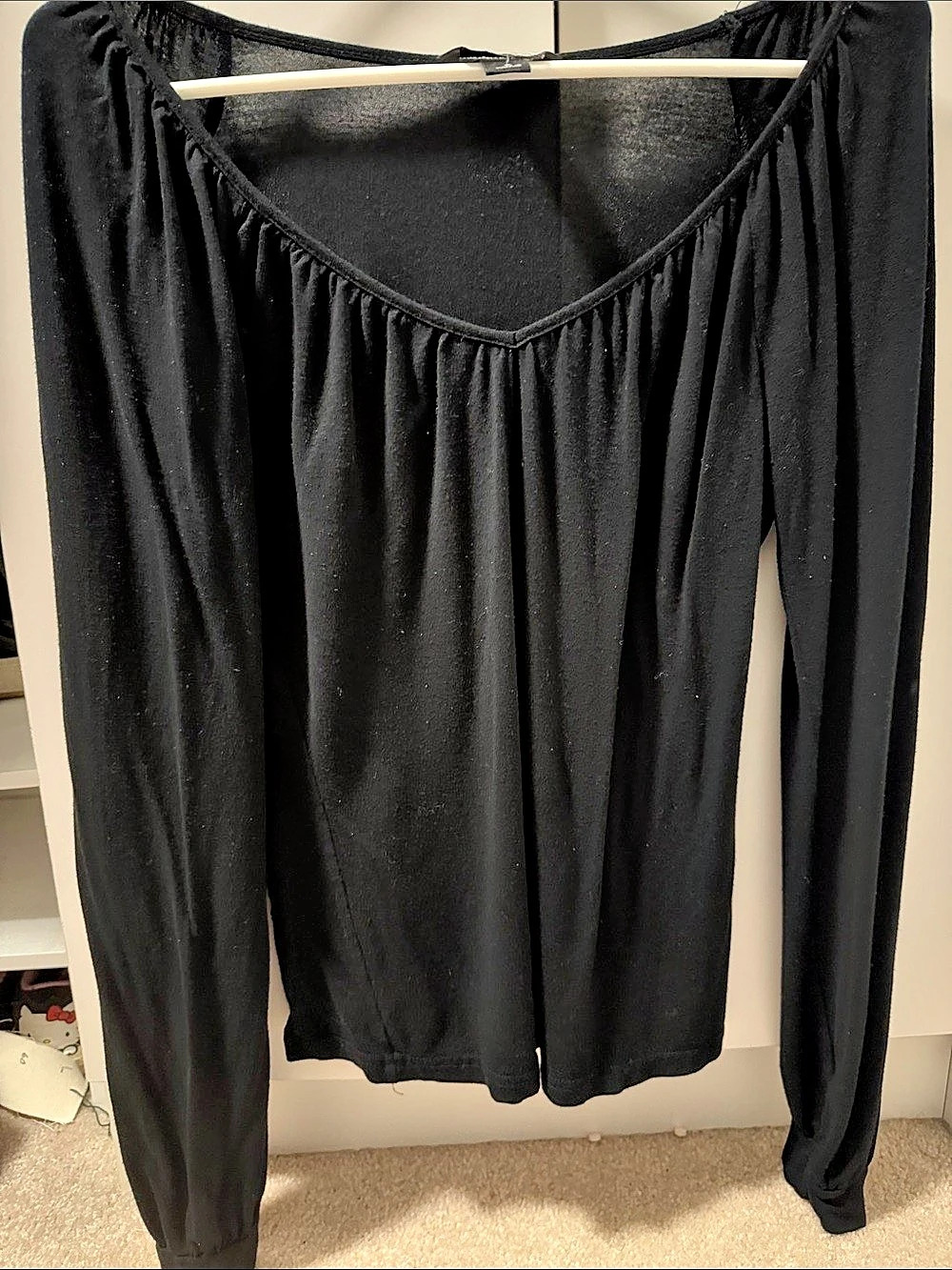 H&M Long Sleeve Blouse in Black Size Small